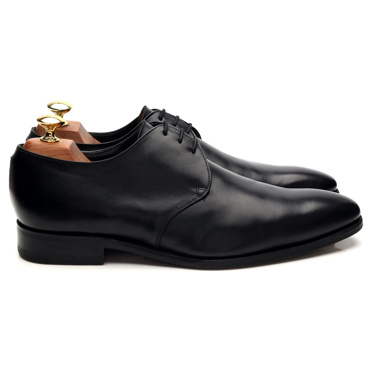 &#39;Romsey&#39; Black Leather Derby UK 8 F