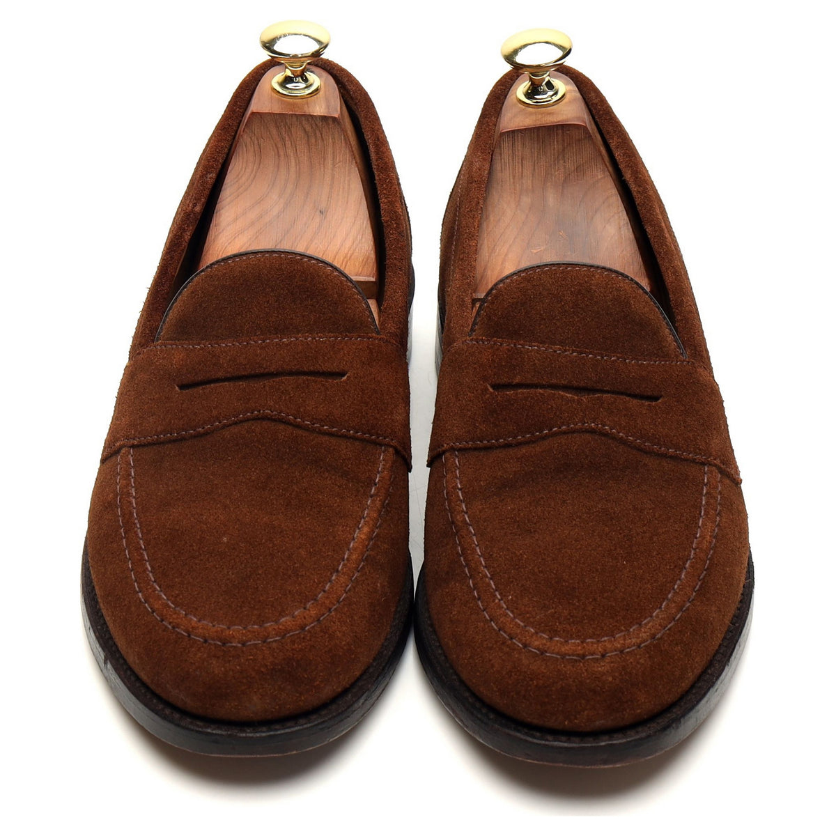 &#39;Eton&#39; Brown Suede Loafers UK 8 F