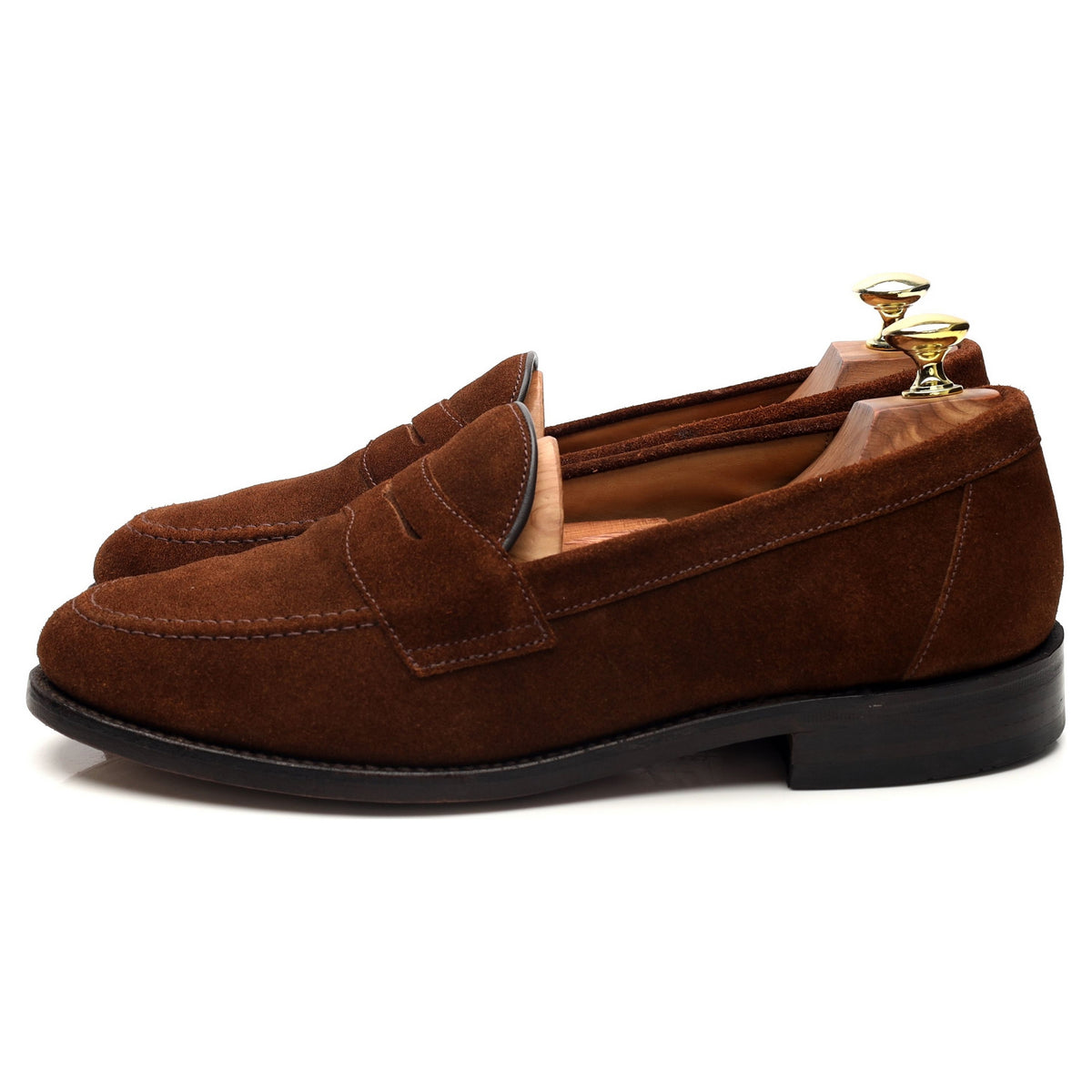 &#39;Eton&#39; Brown Suede Loafers UK 8 F
