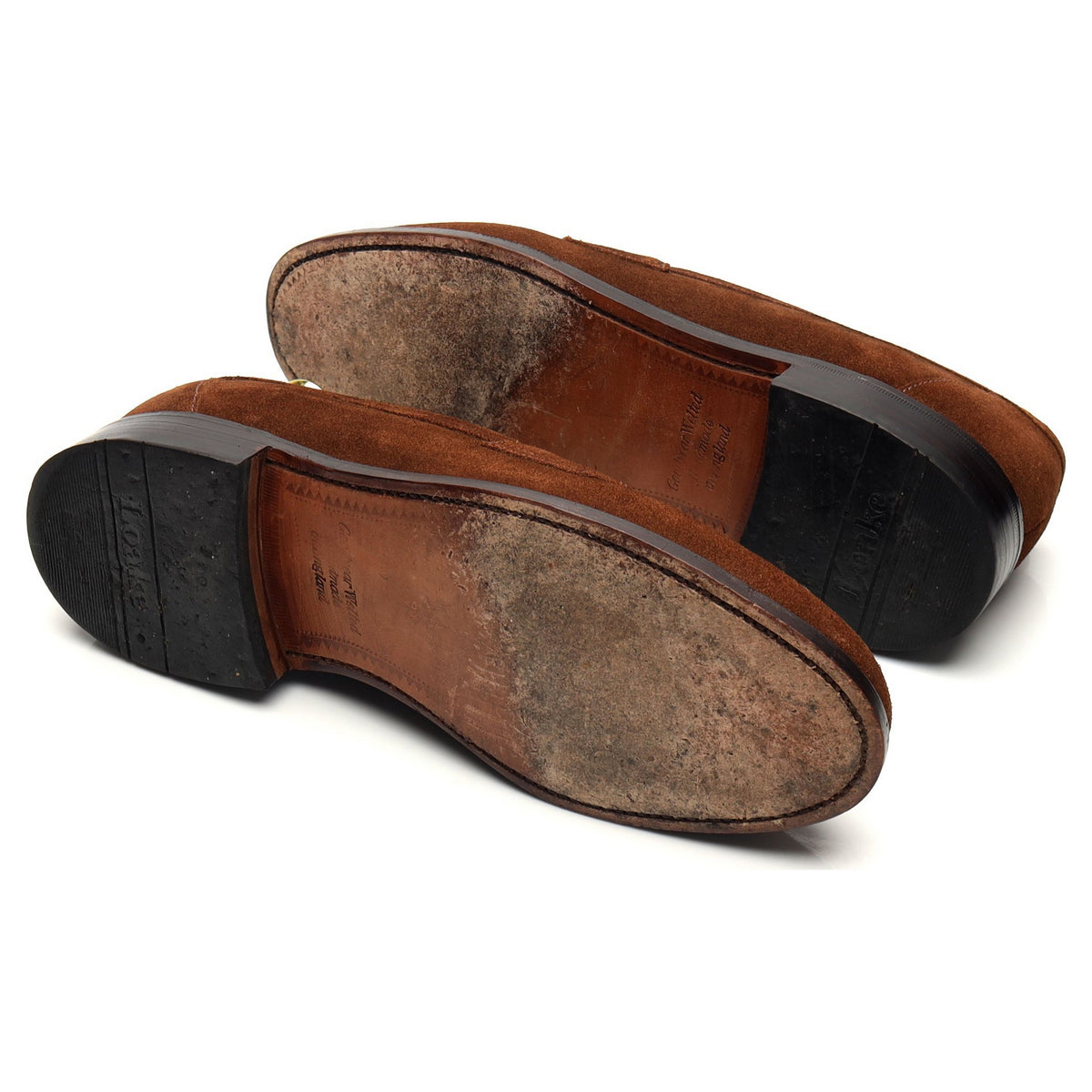 &#39;Eton&#39; Brown Suede Loafers UK 8 F