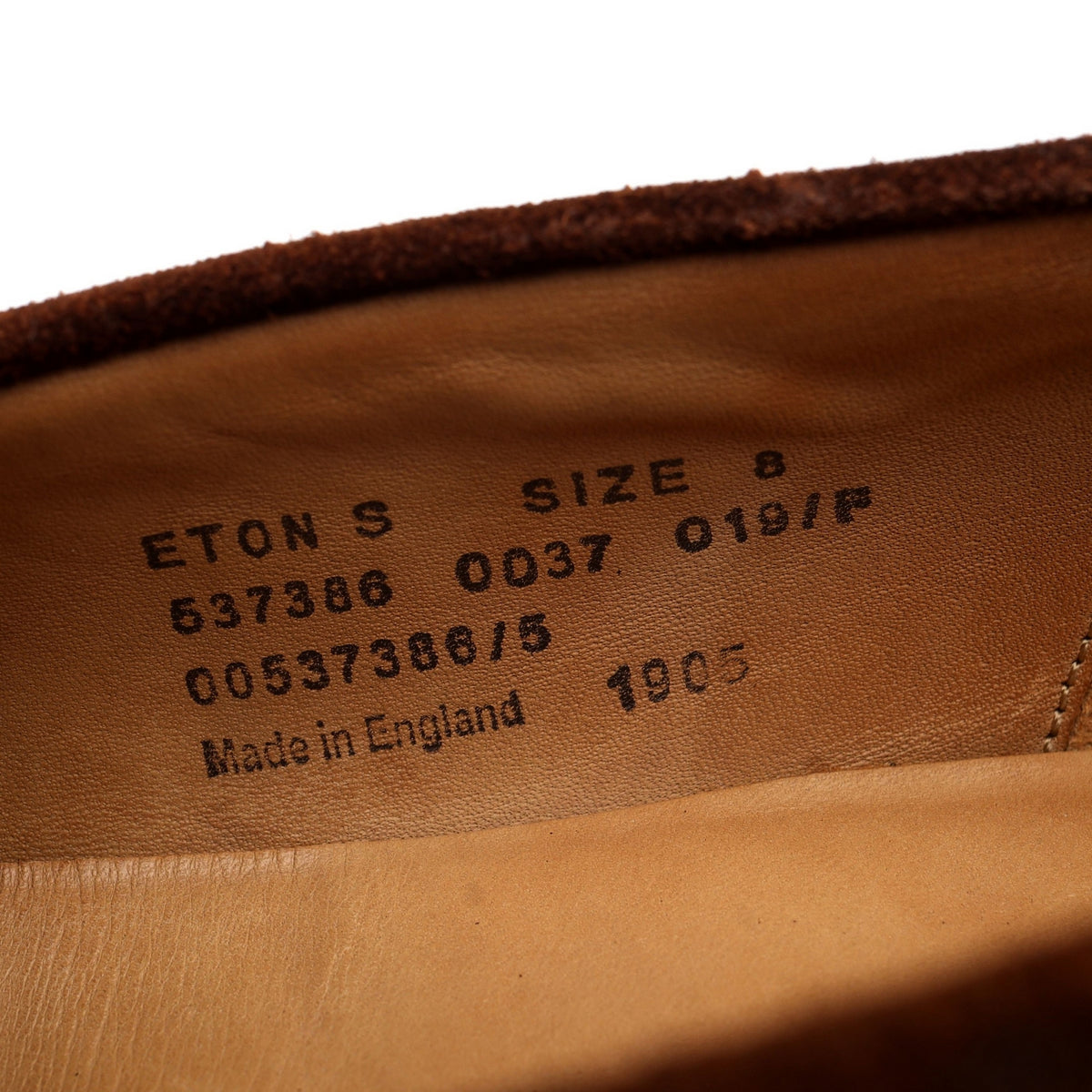 &#39;Eton&#39; Brown Suede Loafers UK 8 F