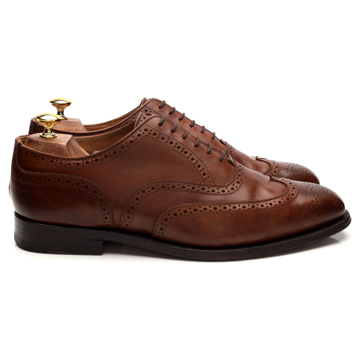 &#39;Piccadilly&#39; Brown Leather Oxford Brogues UK 10