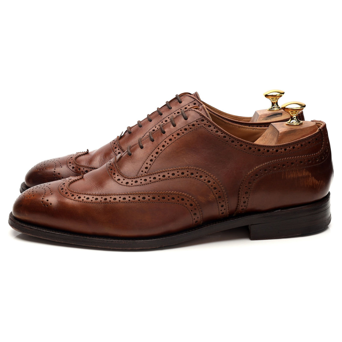 &#39;Piccadilly&#39; Brown Leather Oxford Brogues UK 10