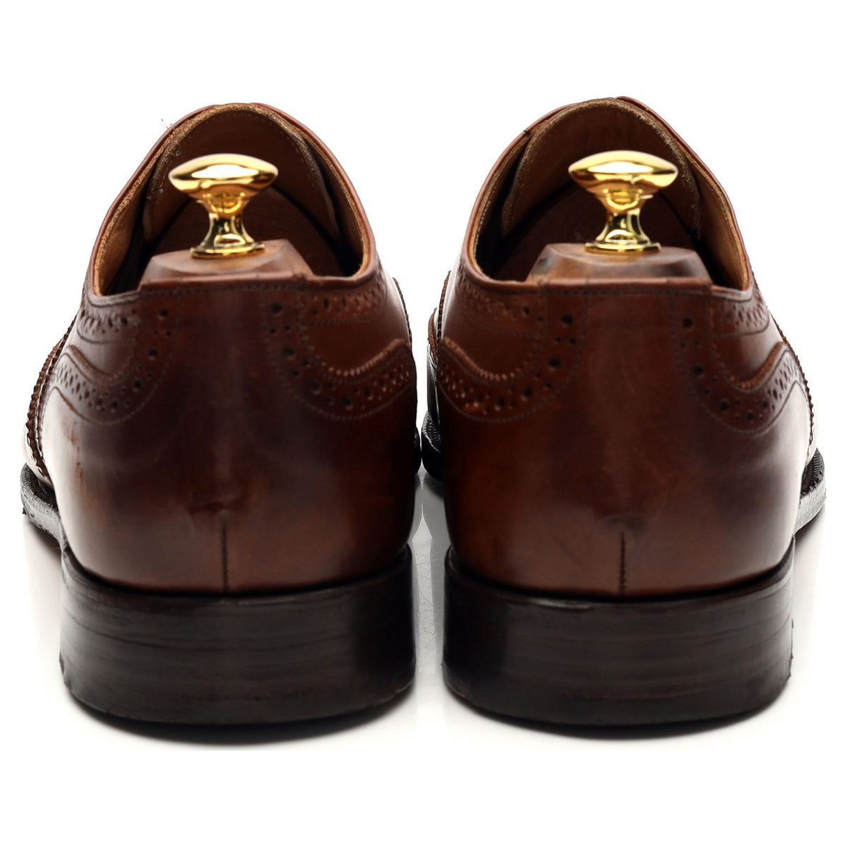 &#39;Piccadilly&#39; Brown Leather Oxford Brogues UK 10