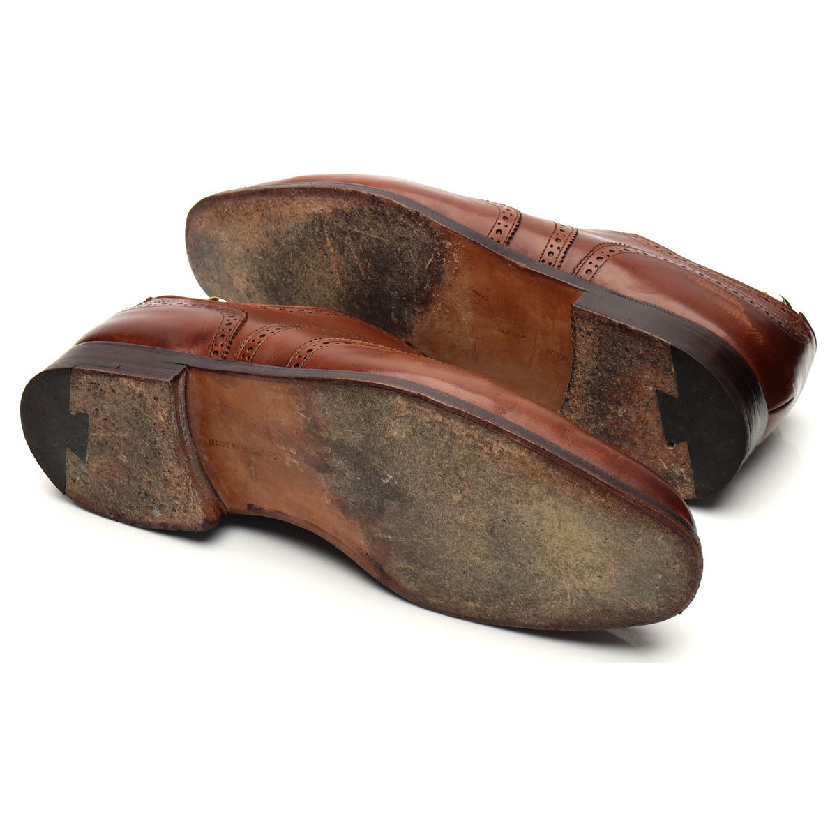 &#39;Piccadilly&#39; Brown Leather Oxford Brogues UK 10