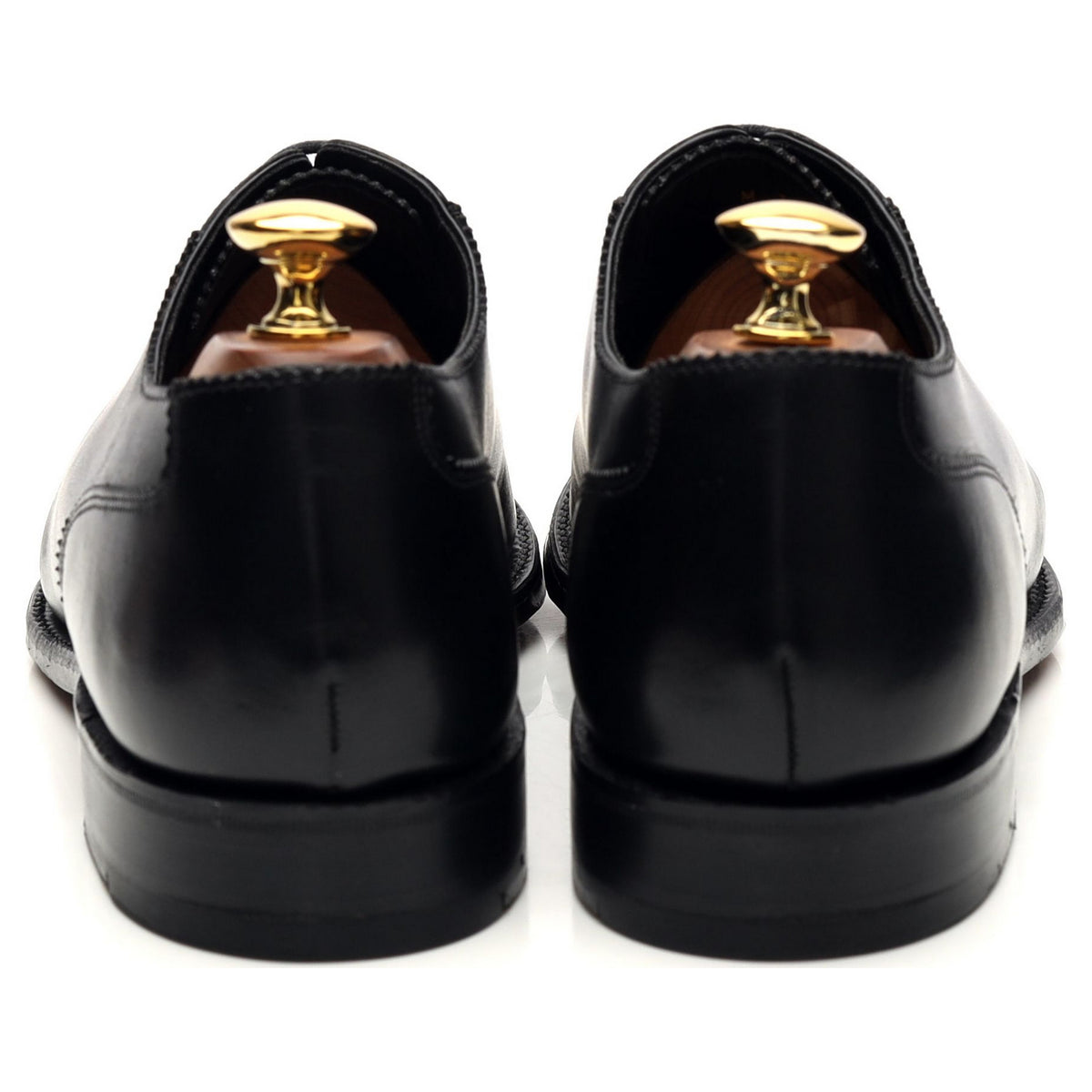 1880 &#39;Evans&#39; Black Leather Oxford UK 7 F