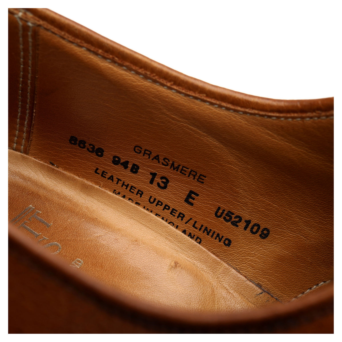 &#39;Grasmere&#39; Tan Brown Leather Derby UK 13 E