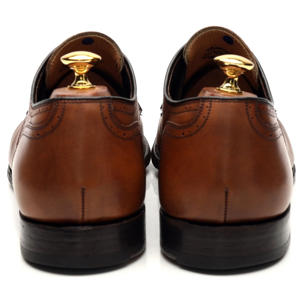 &#39;Taunton&#39; Brown Leather Cap Toe Derby UK 10 F