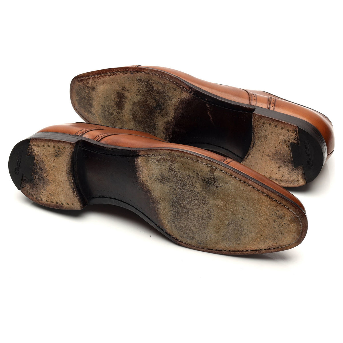 &#39;Taunton&#39; Brown Leather Cap Toe Derby UK 10 F