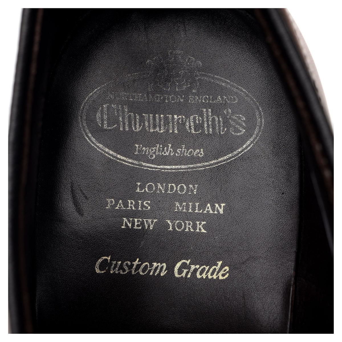 &#39;Taunton&#39; Brown Leather Cap Toe Derby UK 10 F