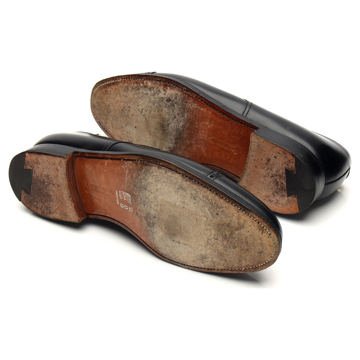 &#39;Draycott&#39; Black Leather Cap Toe Derby UK 8 G