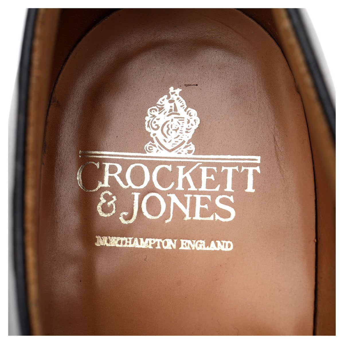 &#39;Draycott&#39; Black Leather Cap Toe Derby UK 8 G
