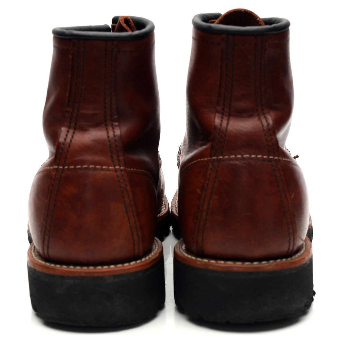 &#39;8146&#39; Tan Brown Leather Moc Toe Boots UK 7 US 8 D