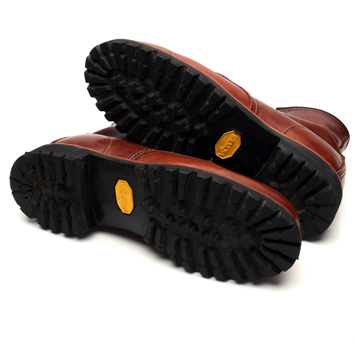 &#39;8146&#39; Tan Brown Leather Moc Toe Boots UK 7 US 8 D