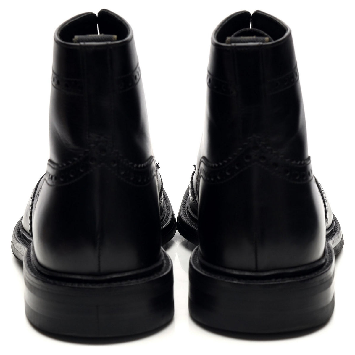 1880 &#39;Burford&#39; Black Leather Boots Brogues UK 9 F