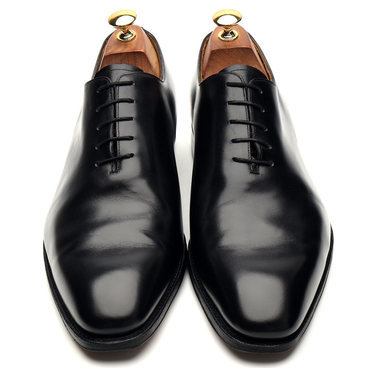 &#39;101540&#39; Black Leather Wholecut Oxford UK 10