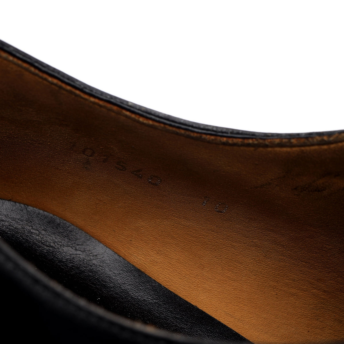 &#39;101540&#39; Black Leather Wholecut Oxford UK 10