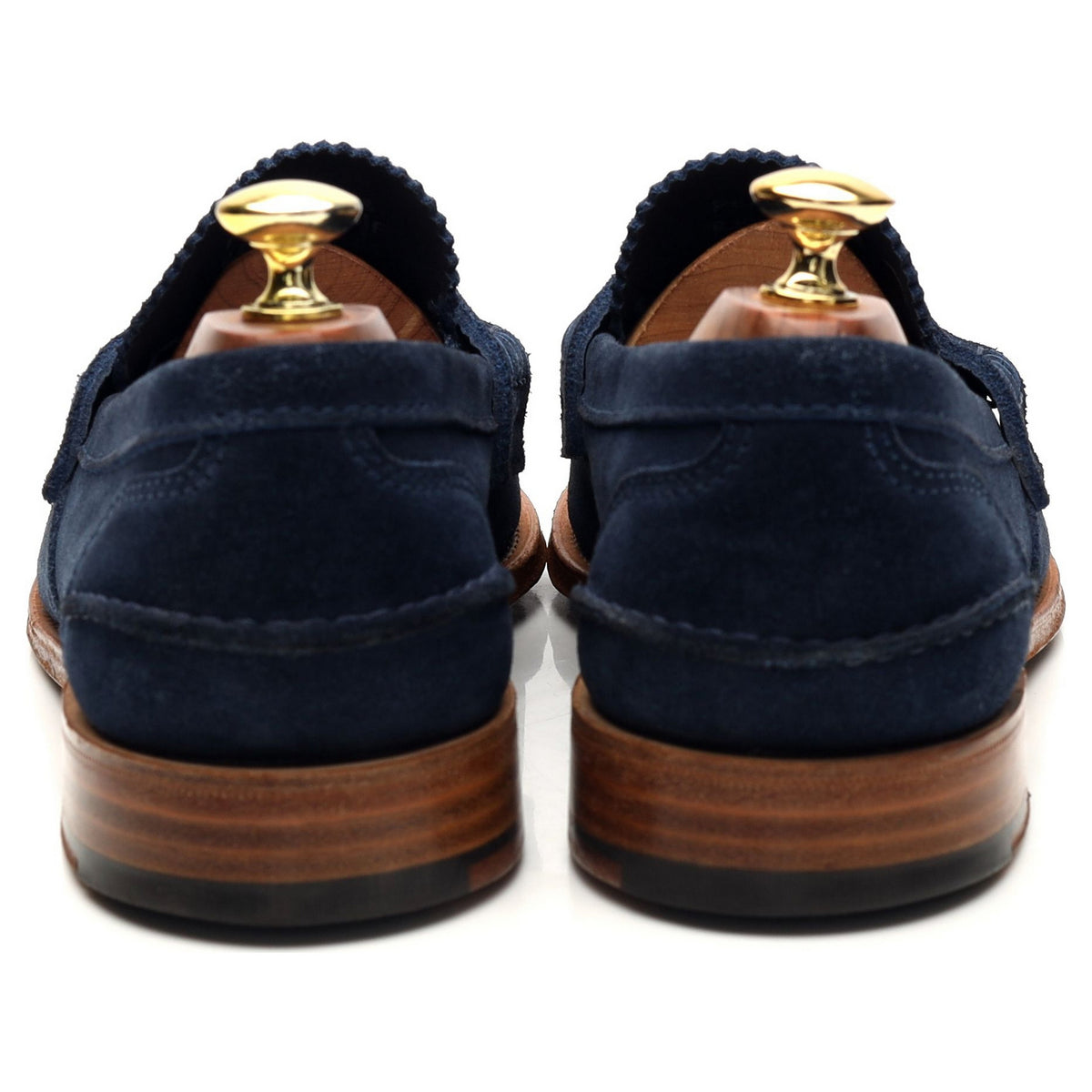 &#39;Pembrey&#39; Navy Blue Suede Loafers UK 8 F