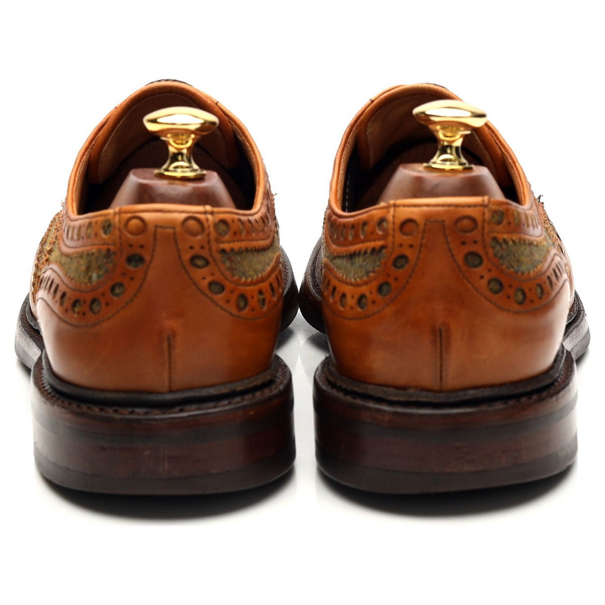 Herring &#39;Dartmoor&#39; Tan Brown Leather Derby Brogues UK 9.5 F