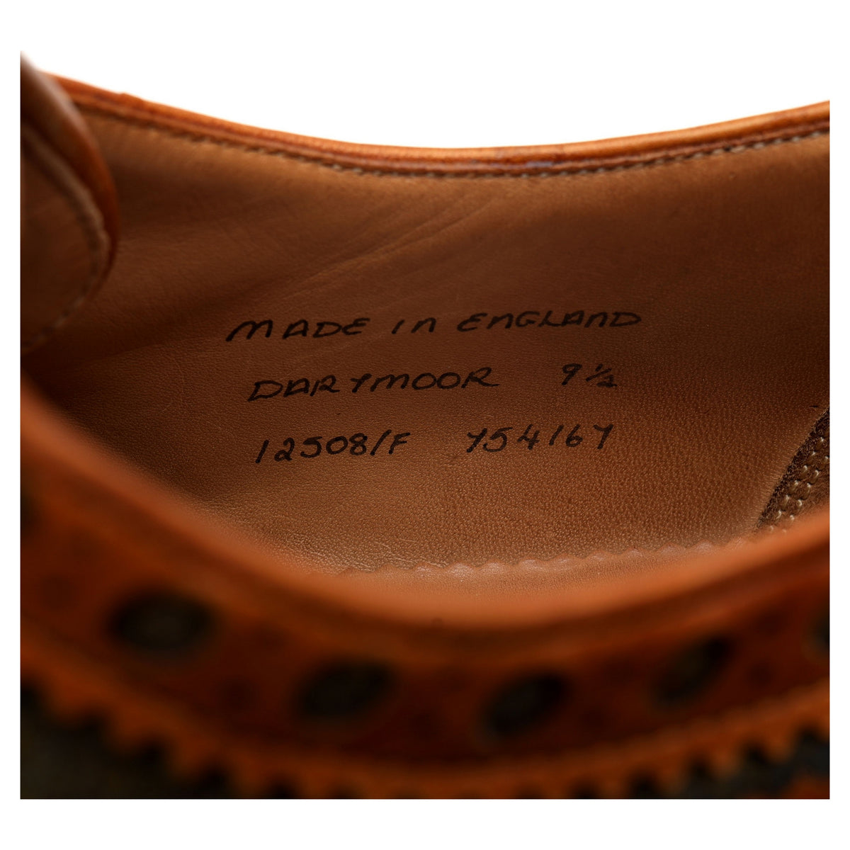 Herring &#39;Dartmoor&#39; Tan Brown Leather Derby Brogues UK 9.5 F