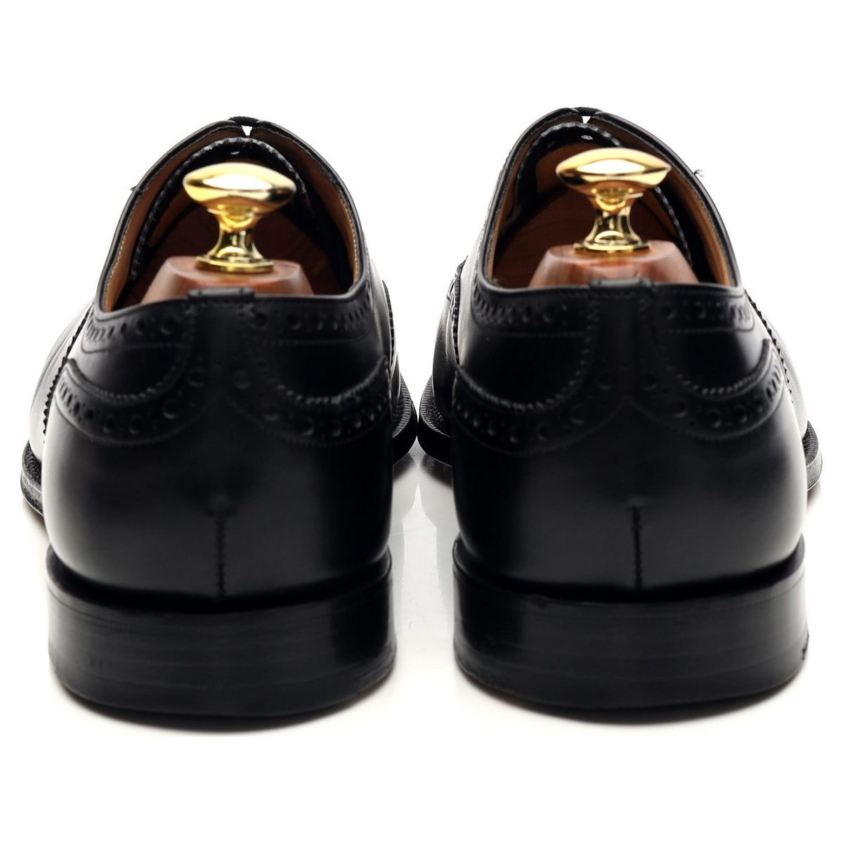 &#39;Diplomat&#39; Black Leather Oxford Brogues UK 8.5 G