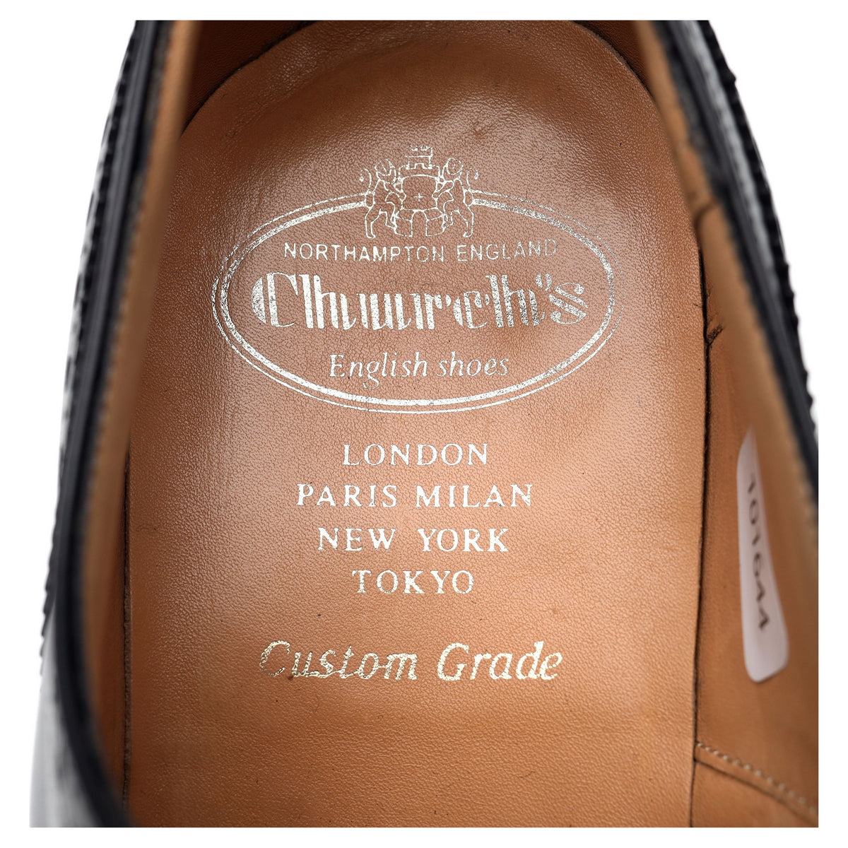 &#39;Diplomat&#39; Black Leather Oxford Brogues UK 8.5 G