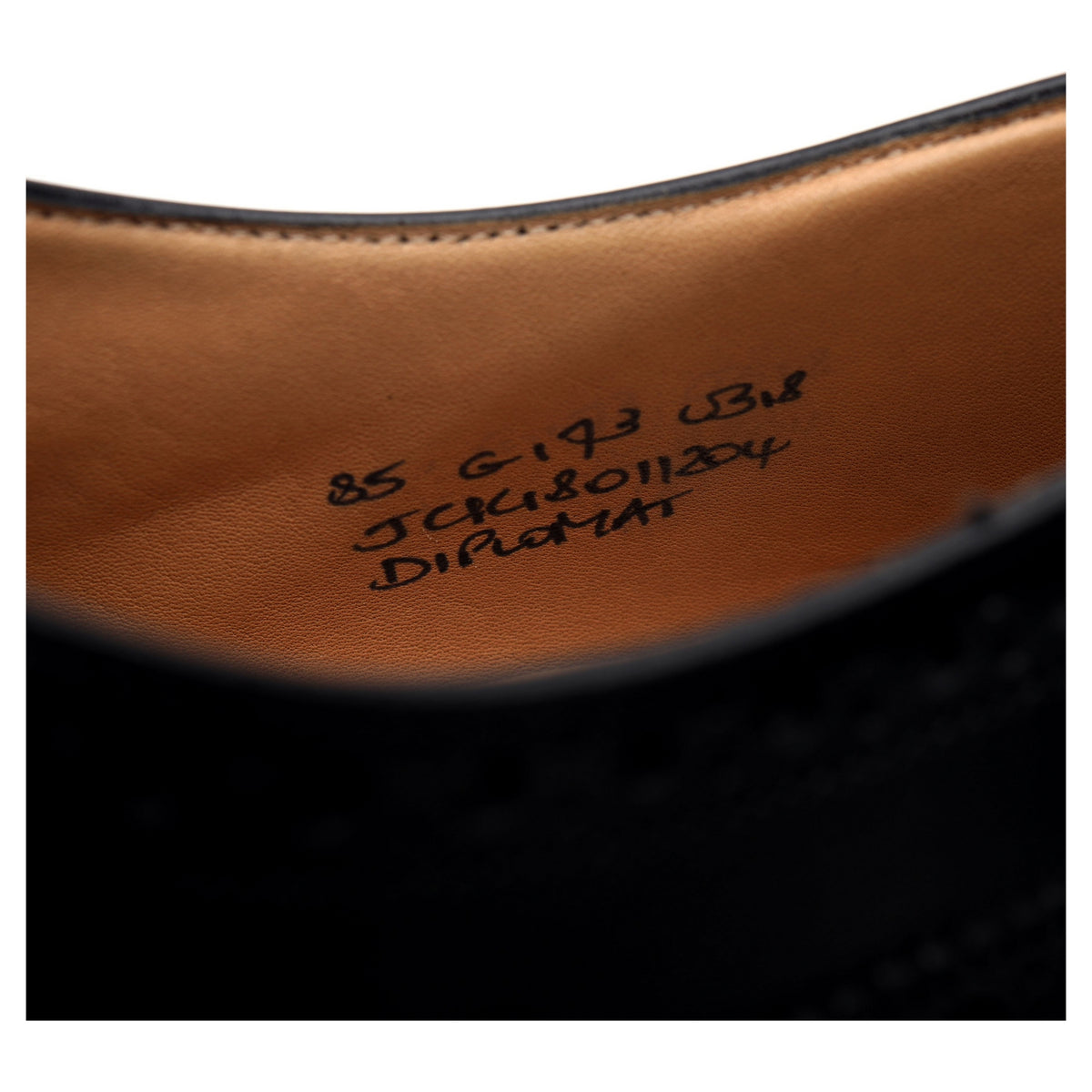&#39;Diplomat&#39; Black Leather Oxford Brogues UK 8.5 G