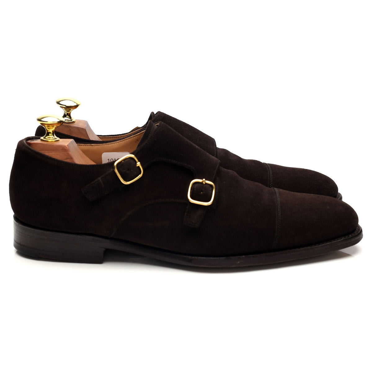 &#39;Milltown&#39; Dark Brown Suede Double Monk Strap UK 7.5 F