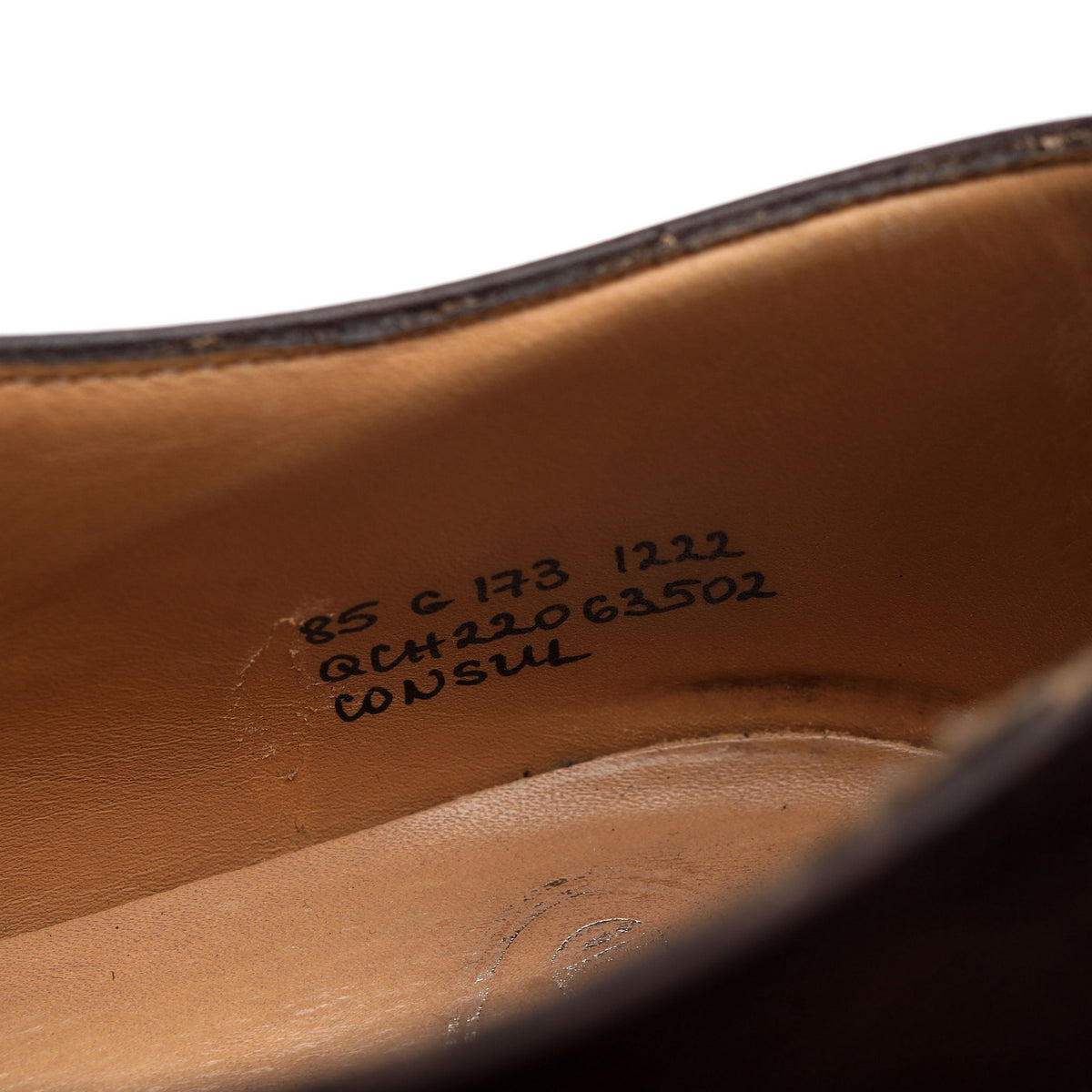 &#39;Consul&#39; Brown Leather Oxford UK 8.5 G
