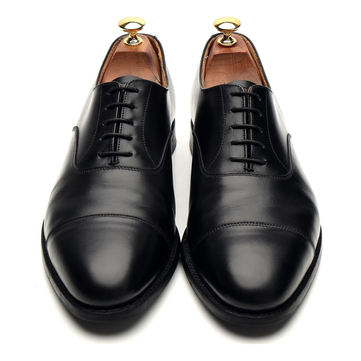 &#39;Connaught 2&#39; Black Leather Oxford UK 9 E