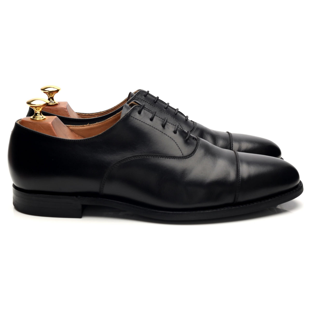 &#39;Connaught 2&#39; Black Leather Oxford UK 9 E