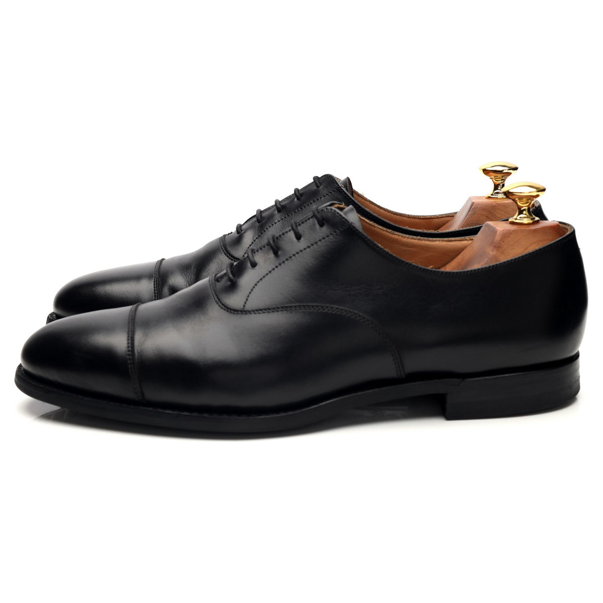 &#39;Connaught 2&#39; Black Leather Oxford UK 9 E