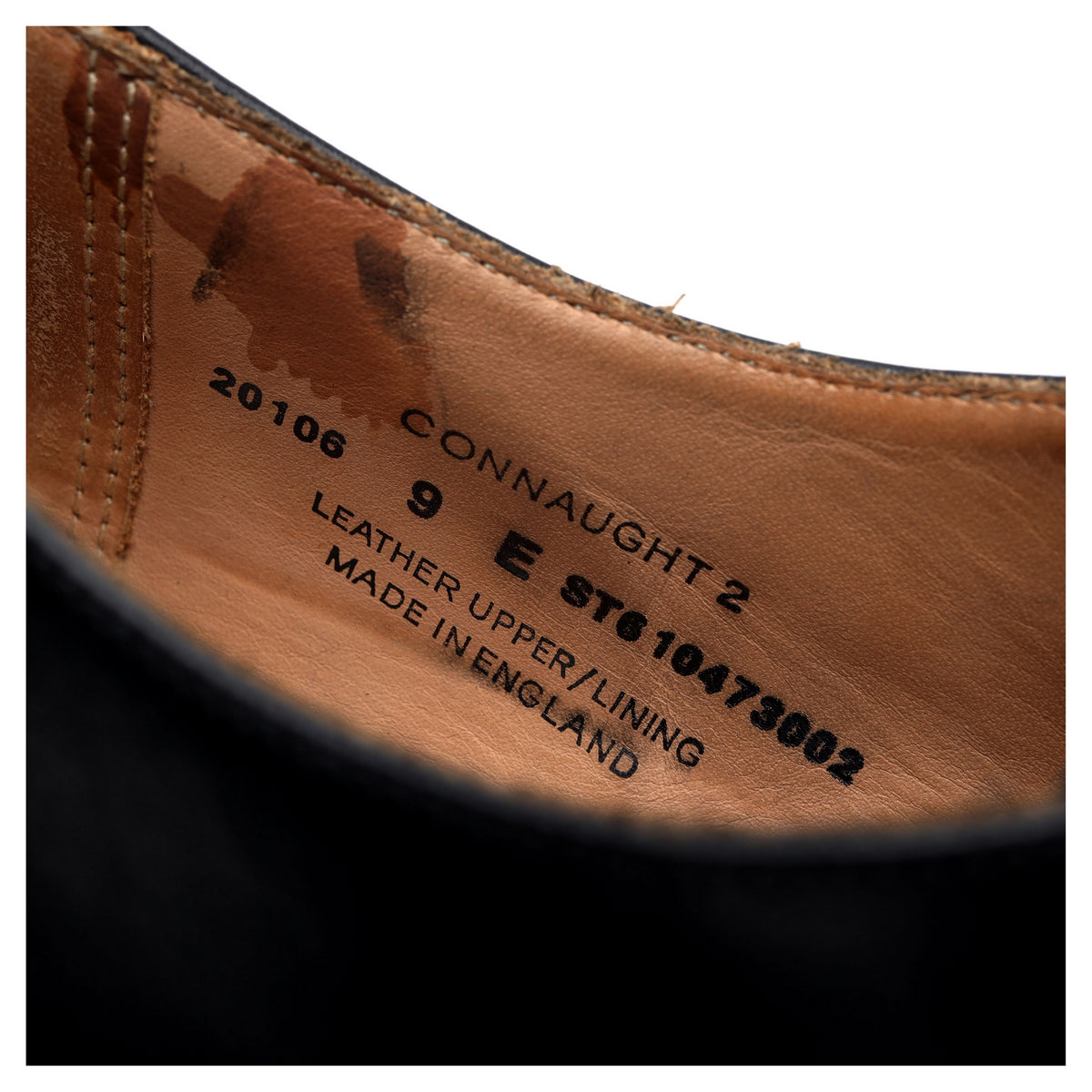 &#39;Connaught 2&#39; Black Leather Oxford UK 9 E