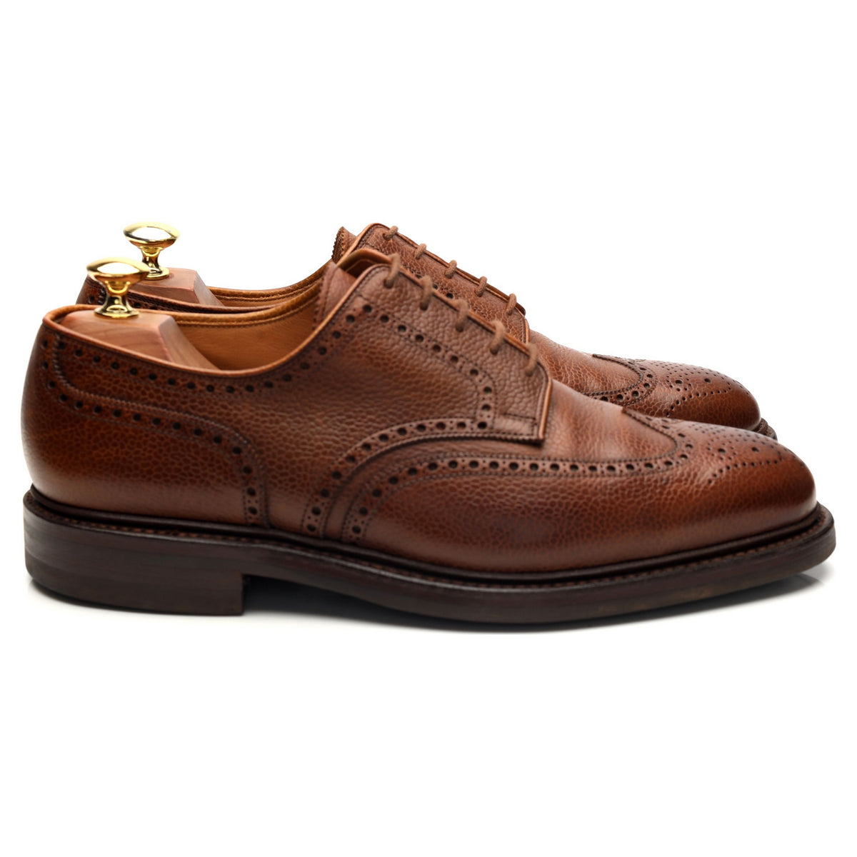 &#39;Pembroke&#39; Tan Brown Leather Derby Brogues UK 8.5 G