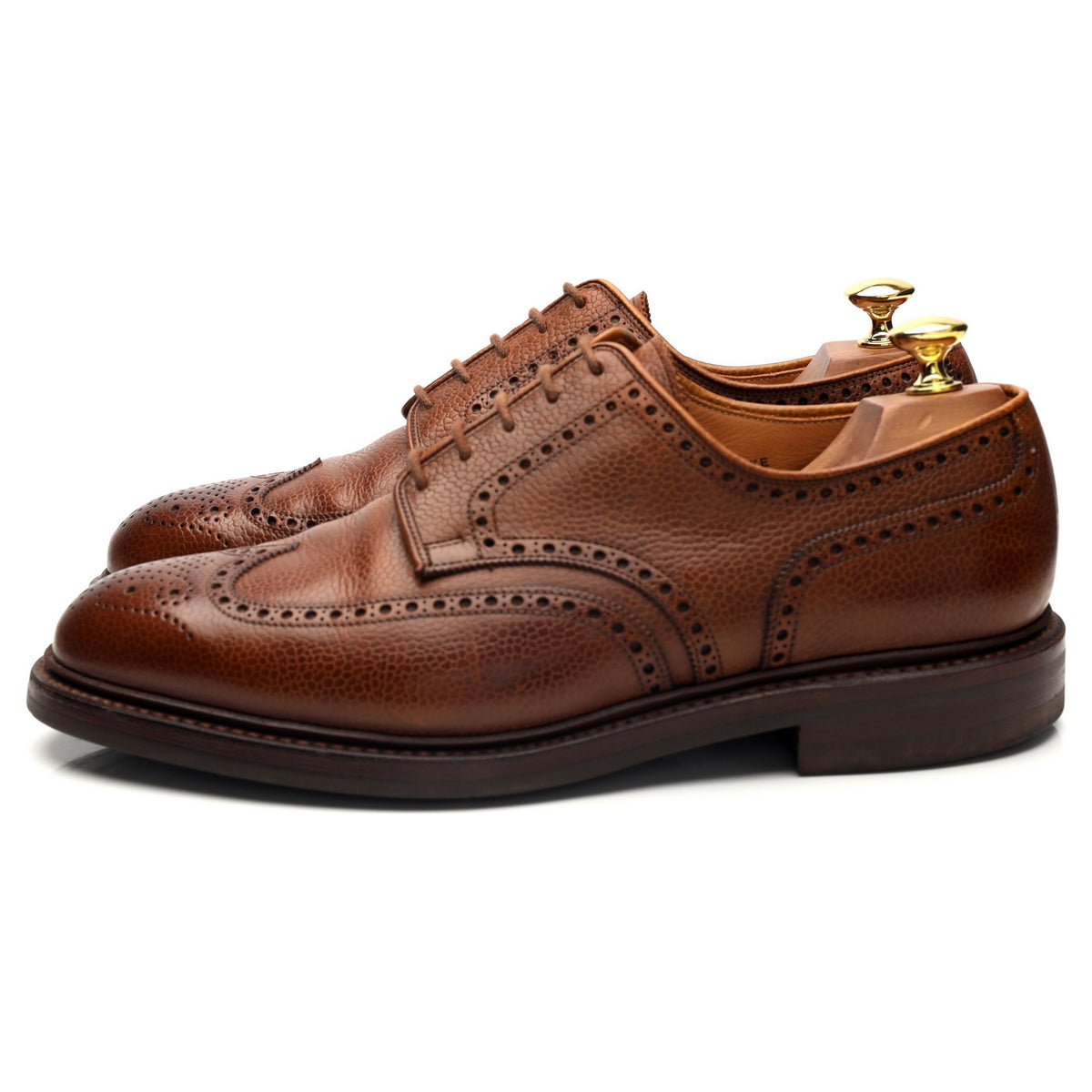 &#39;Pembroke&#39; Tan Brown Leather Derby Brogues UK 8.5 G