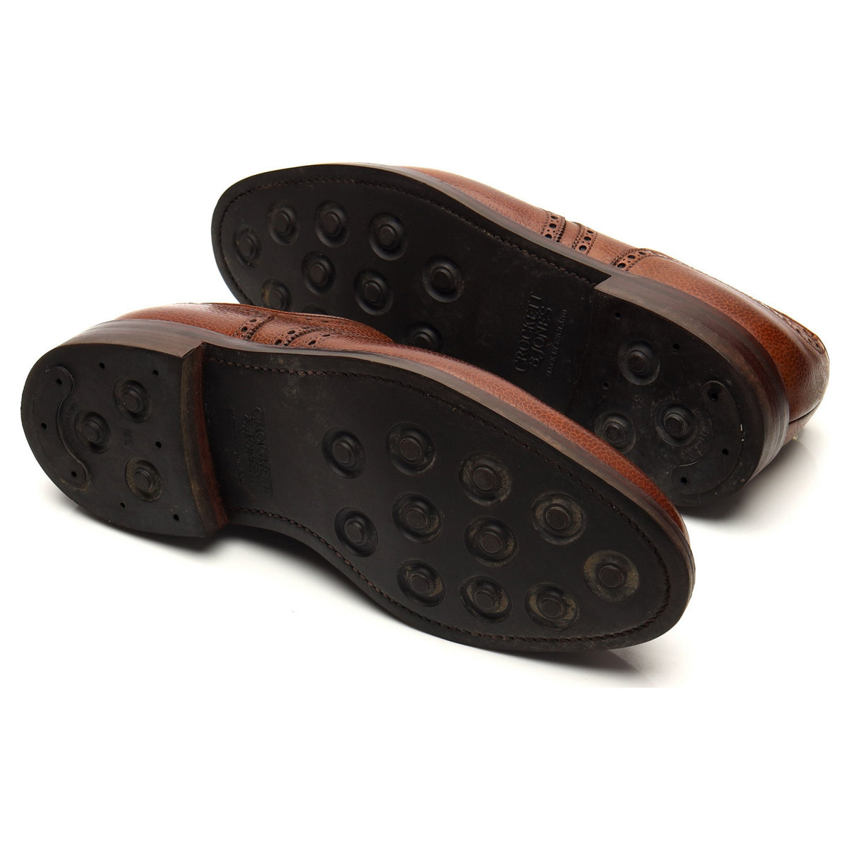 &#39;Pembroke&#39; Tan Brown Leather Derby Brogues UK 8.5 G