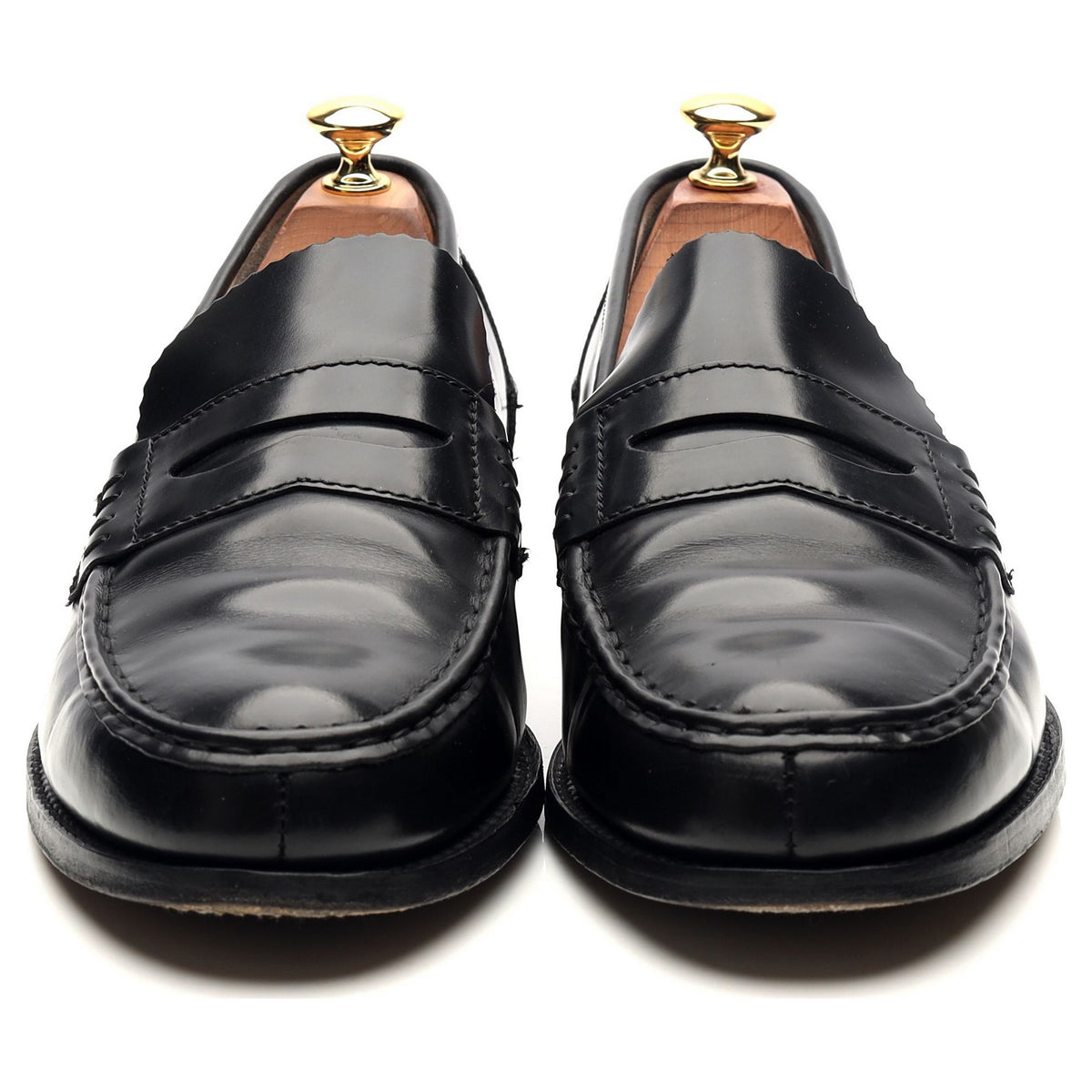 &#39;Caruso&#39; Black Leather Loafers UK 9.5 F