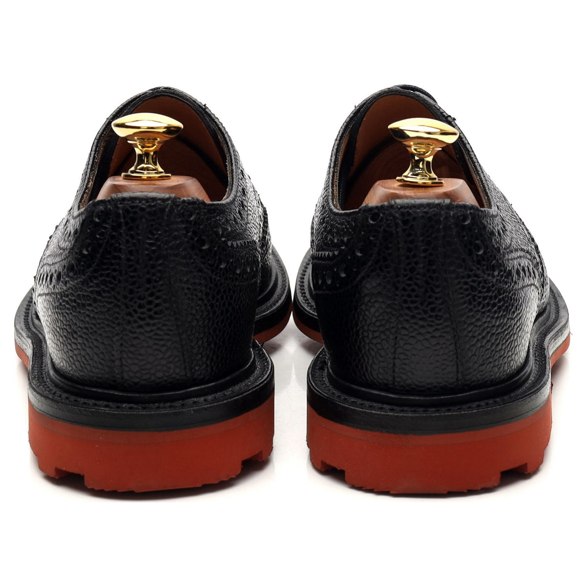 &#39;Jude&#39; Black Leather Derby Brogues UK 6.5