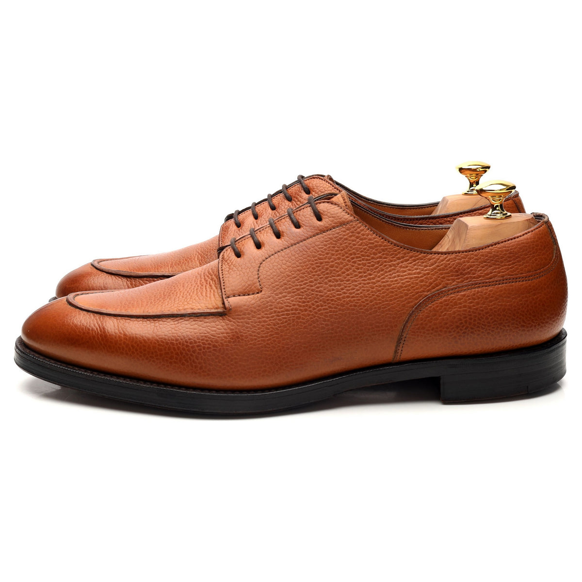 &#39;Dover&#39; Tan Brown Leather Split Toe Derby UK 11.5 D