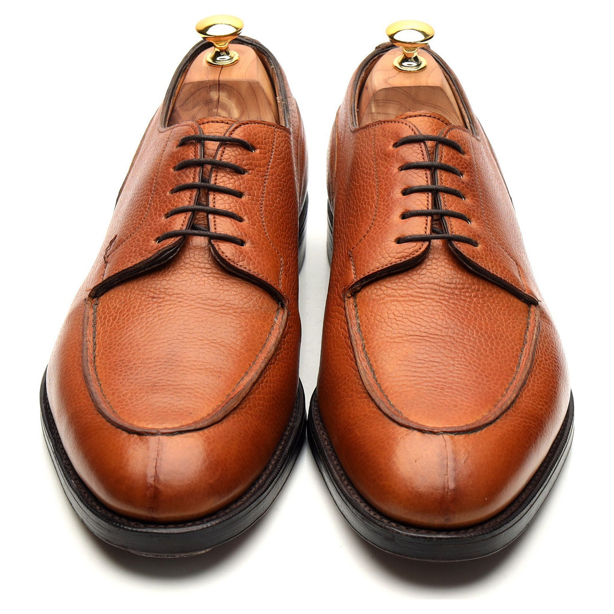 &#39;Dover&#39; Tan Brown Leather Split Toe Derby UK 11.5 D