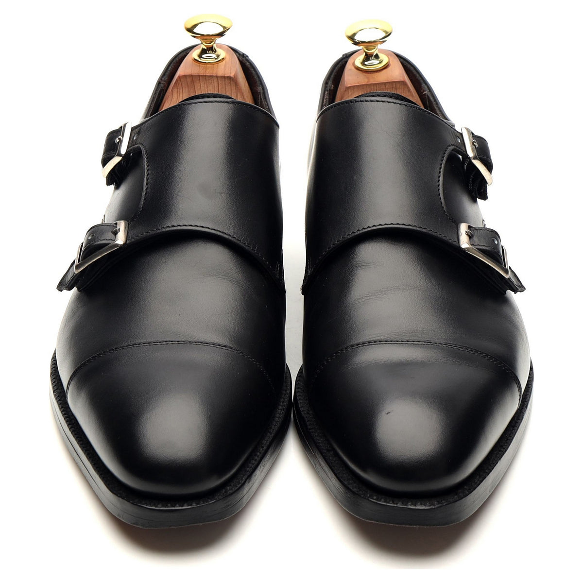 Sid Mashburn Black Leather Double Monk Strap UK 8.5 US 9.5