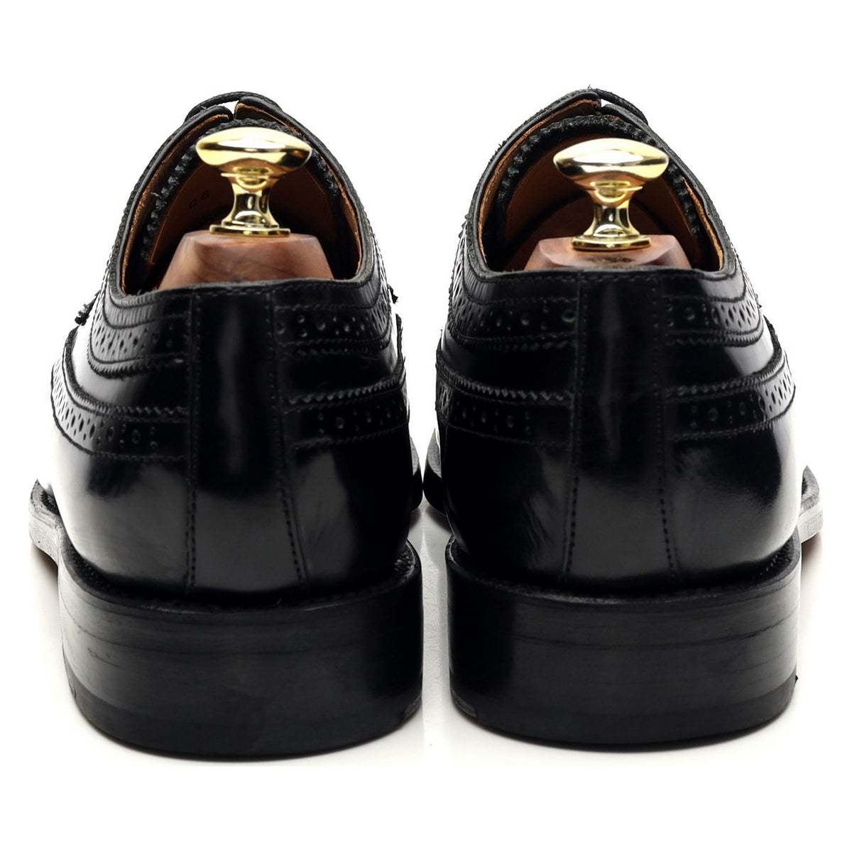 &#39;Sid&#39; Black Leather Derby Brogues UK 7 G