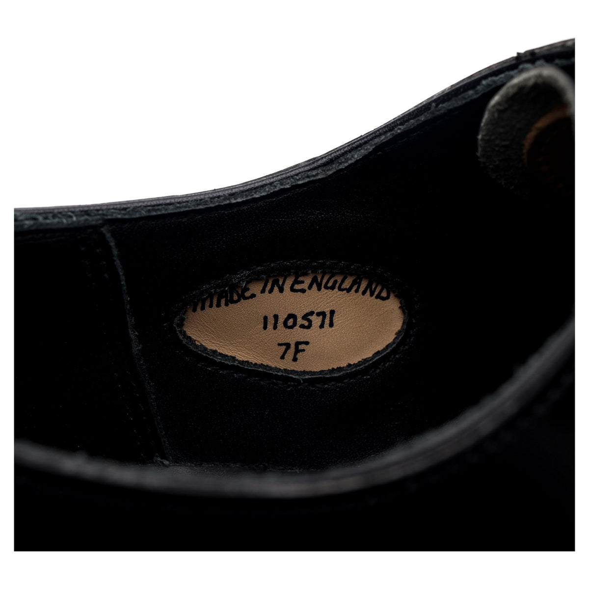 &#39;Gresham&#39; Black Leather Oxford UK 7 F