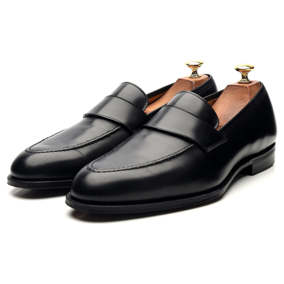 &#39;Harcourt&#39; Black Leather Loafers UK 9 E
