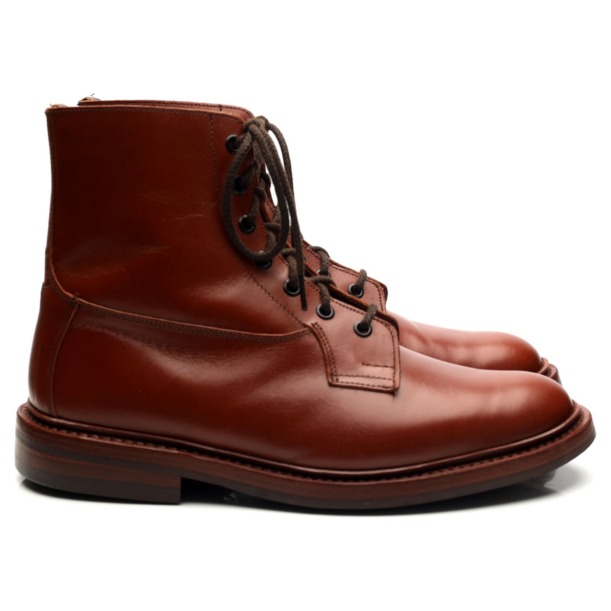&#39;Burford&#39; Tan Brown Leather Boots UK 8.5