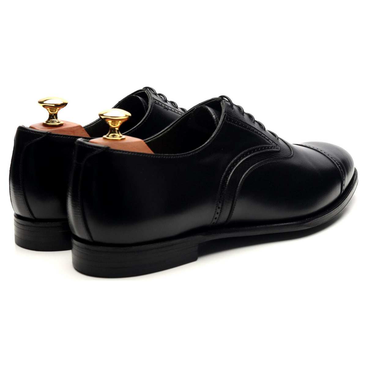 &#39;Perry&#39; Black Leather Oxford Brogues UK 9.5 E