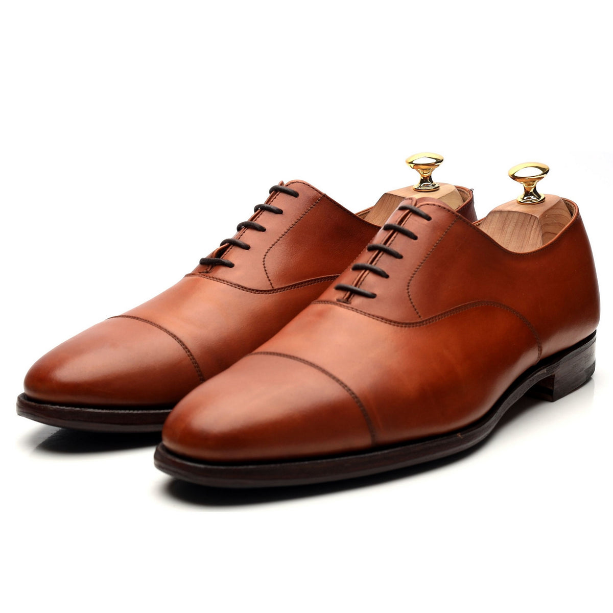&#39;Connaught&#39; Tan Brown Leather Oxford UK 11 E