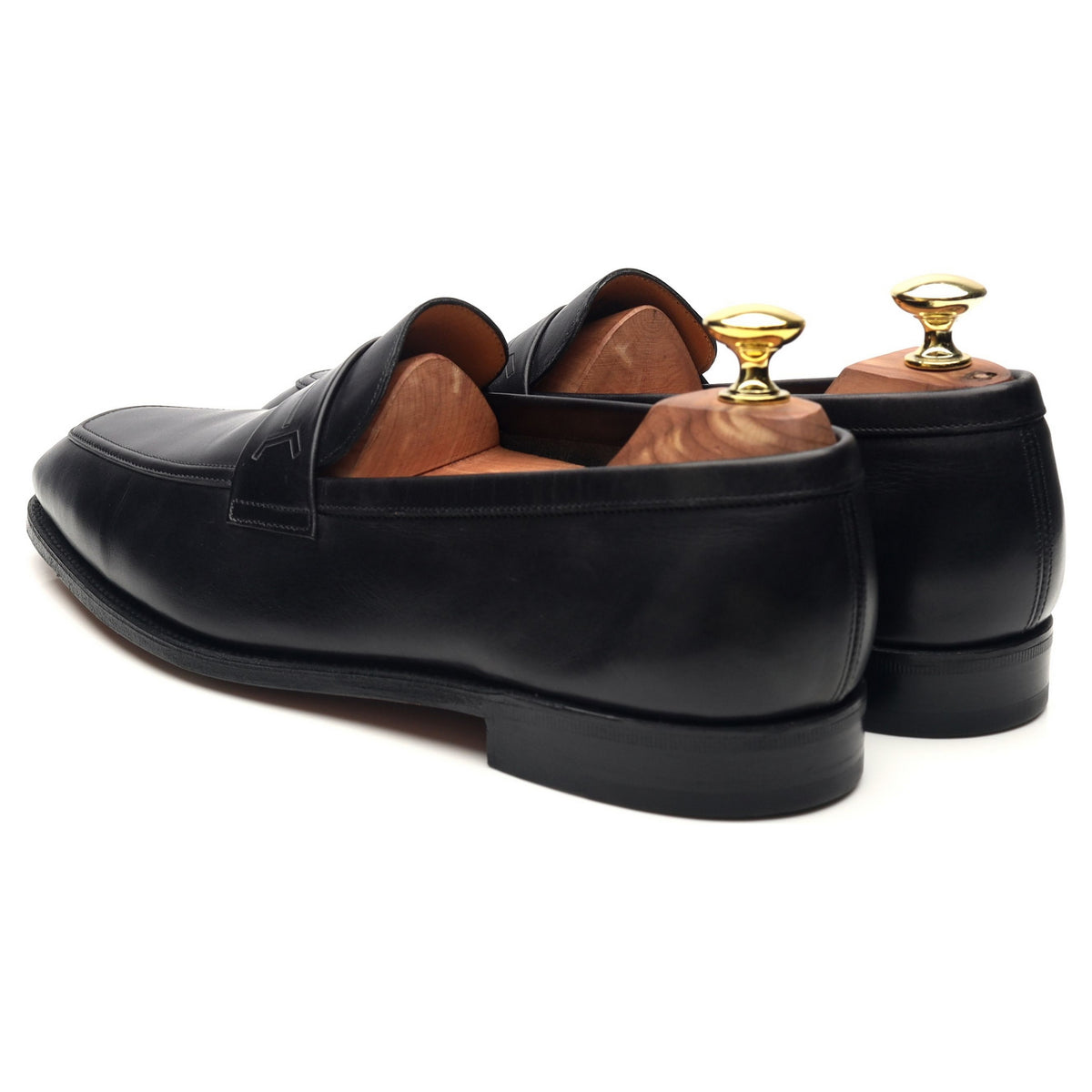 &#39;Kipling&#39; Black Museum Leather Loafers UK 7 E