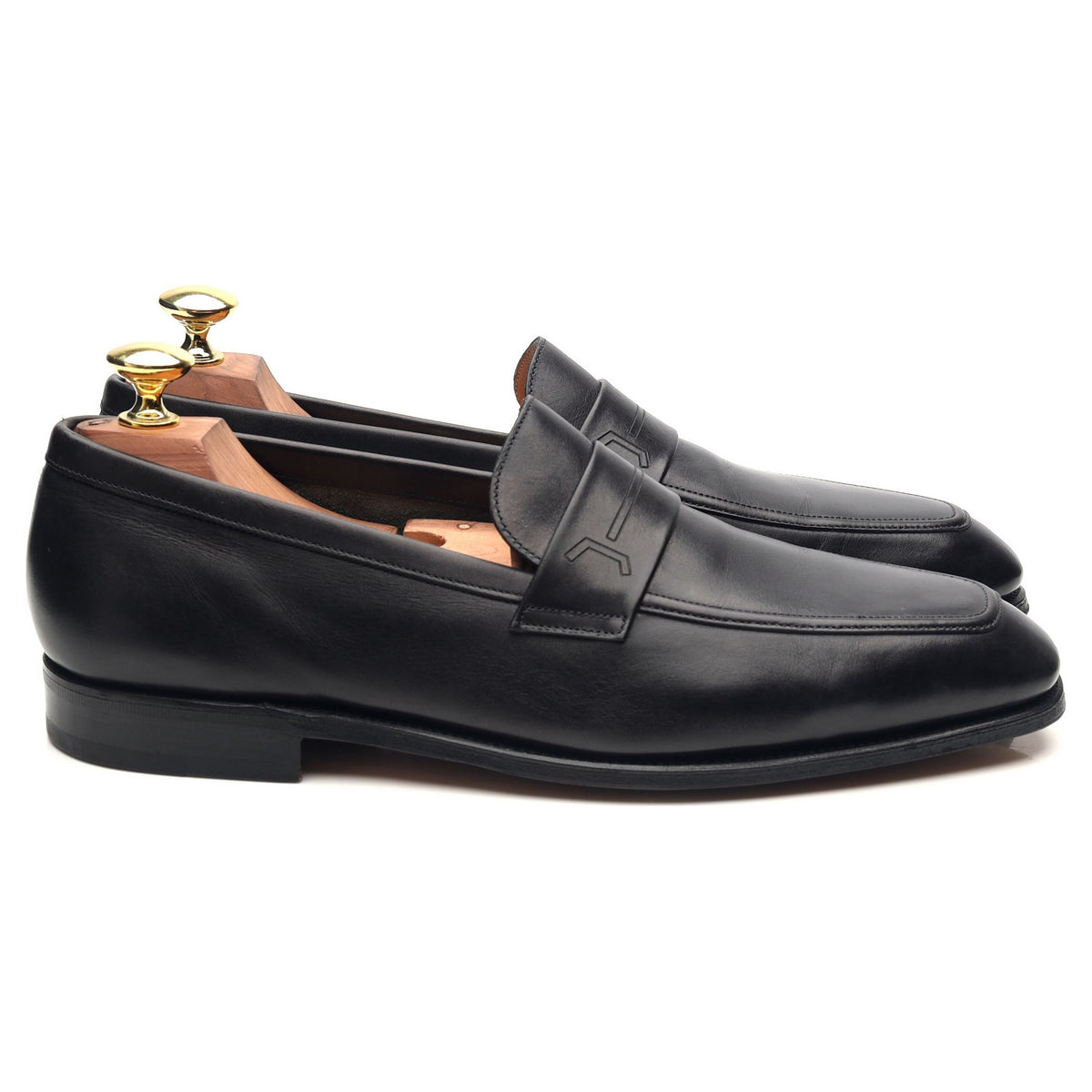 &#39;Kipling&#39; Black Museum Leather Loafers UK 7 E