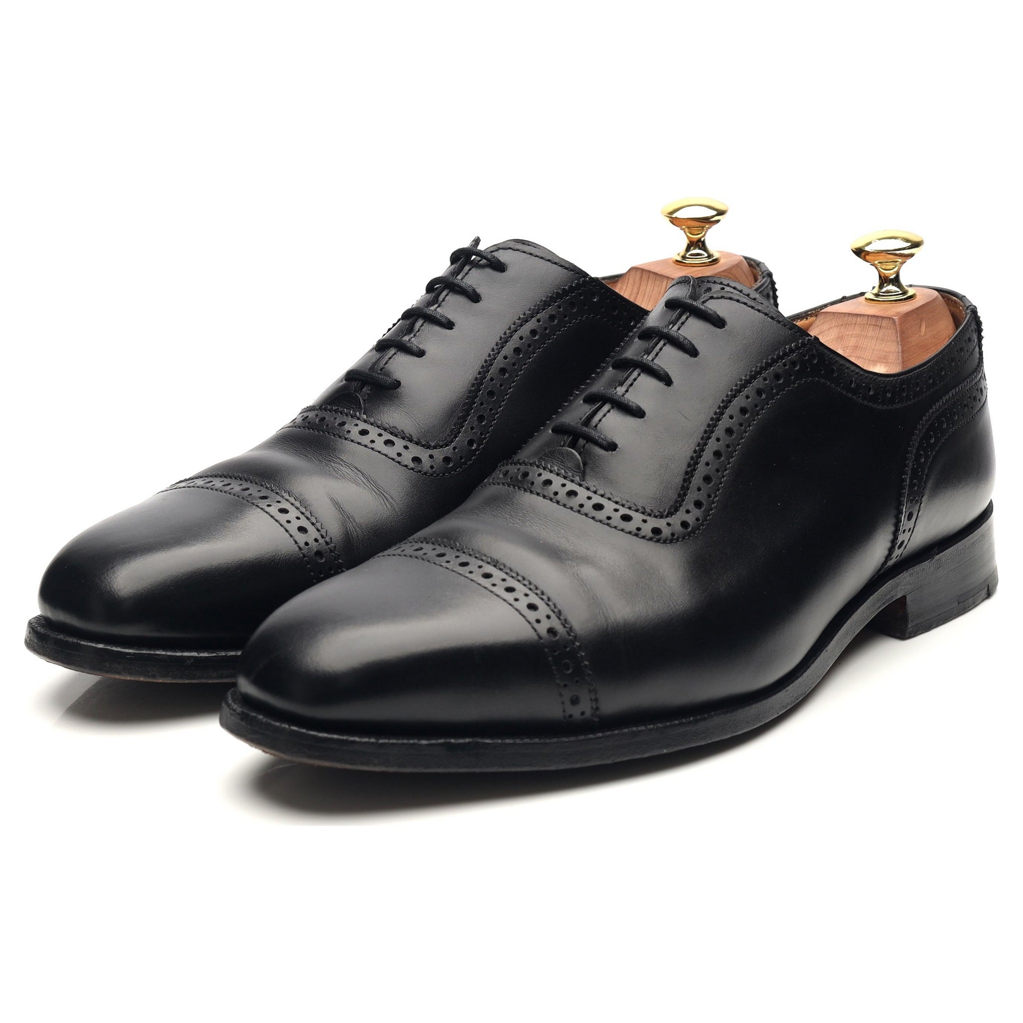 Belgrave' Black Leather Oxford UK 8.5 - Abbot's Shoes